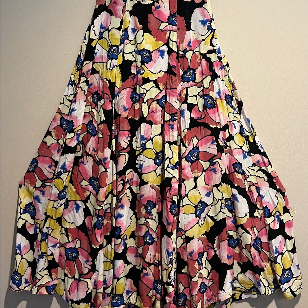 Free People Floral Skirt - Black, Pink, Yellow